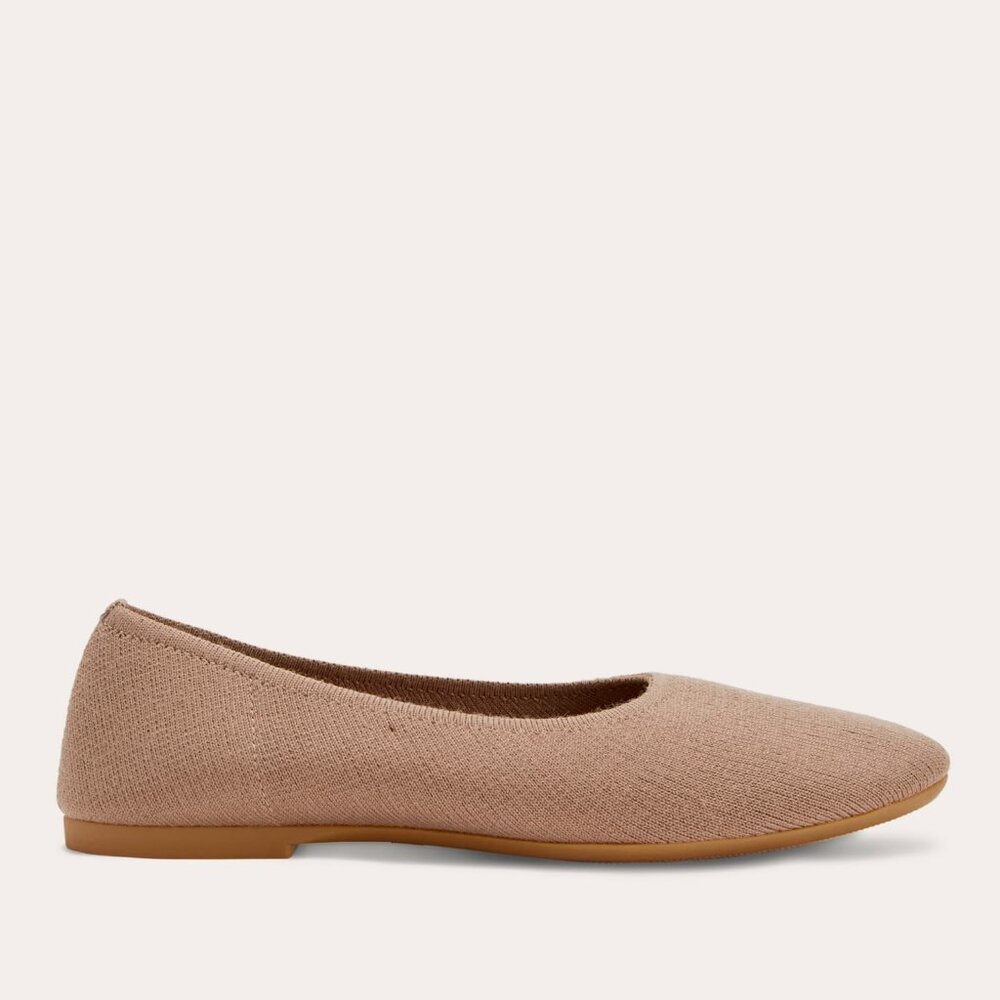 Everlane Women's Ballet Flat in ReKnit in Cinnamon Latte, Size 8